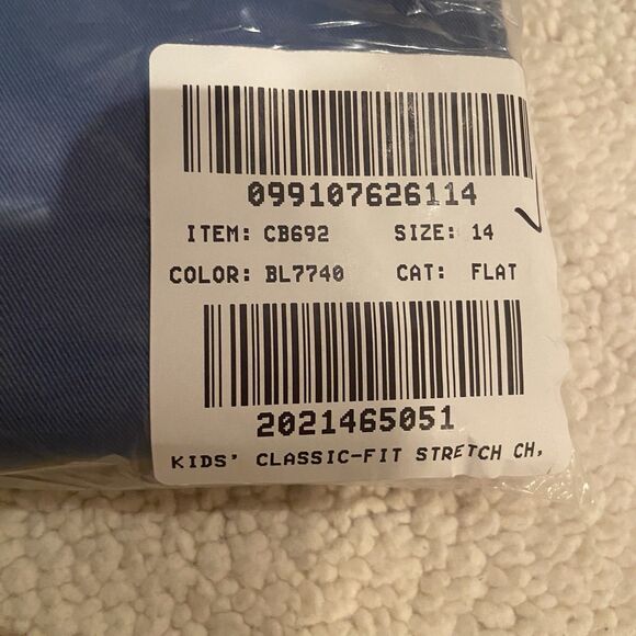 J. Crew Crewcuts Kids' Classic Fit Stretch Chino Pant Ocean Blue Size 14 - Picture 13 of 13